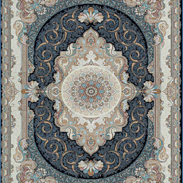 Ковер персидский G144 Mashad 1500 (Акрил, синий)