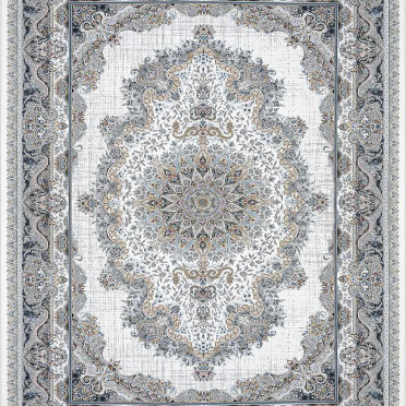 Иранский ковер Iran Mashad 1500 G174 (Акрил, серый, кремовый)