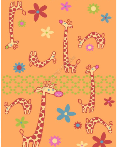 Ковер польский Agnella Funky Giraffe a apricot (полипропилен, оранжевый)