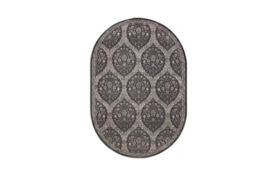 Ковер российский D740 DARK GRAY овальный - коллекция SERENITY