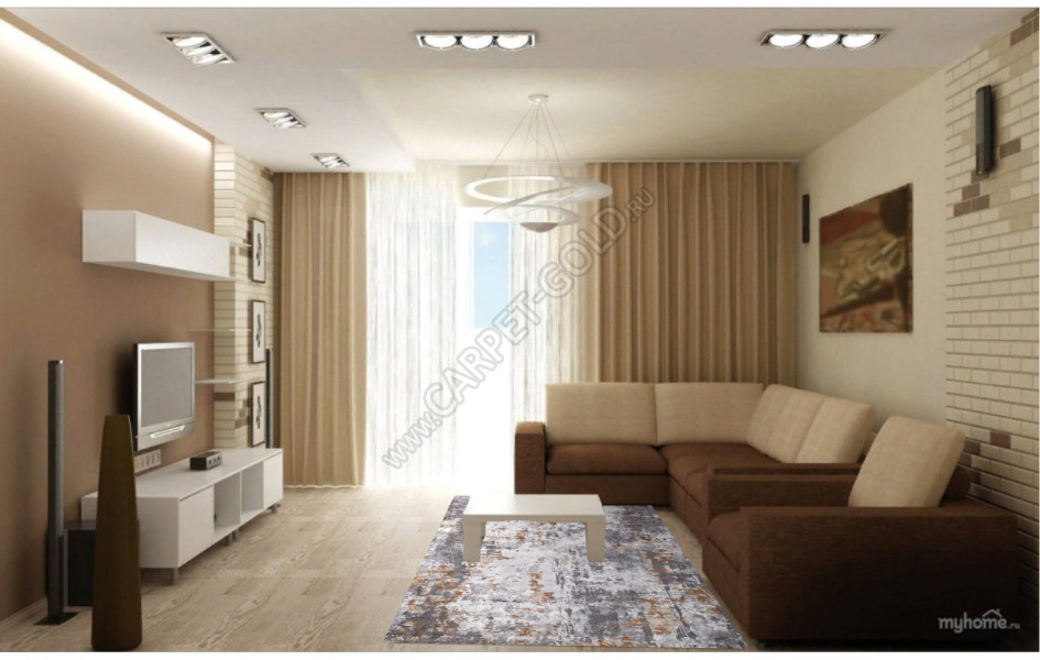 Ковер 23319 - 975 GREY / GOLD GRAND
