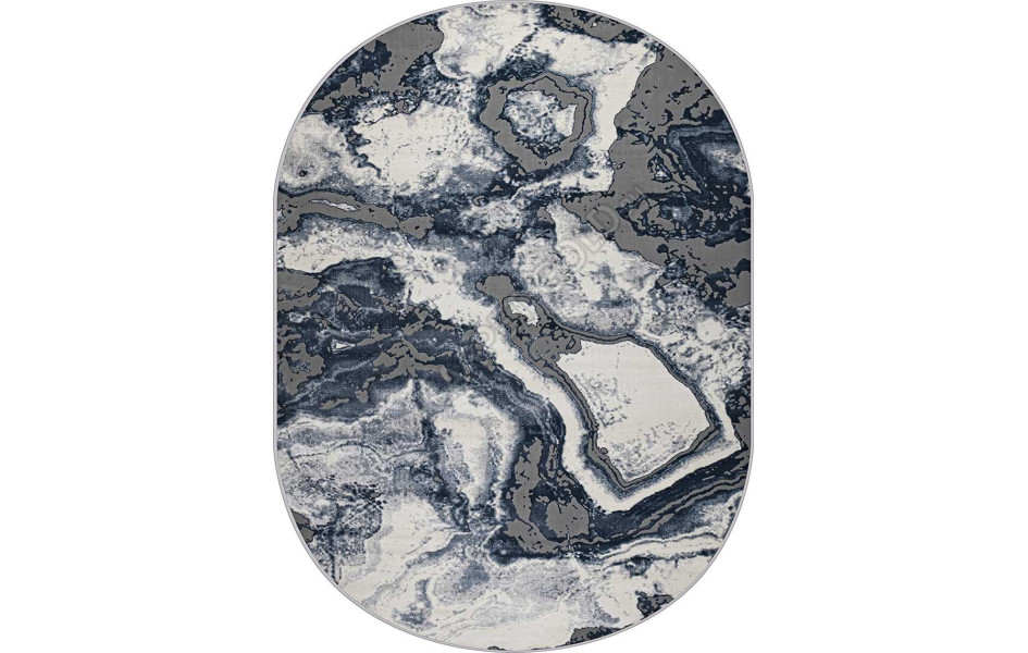 Турецкий ковер Regnum 37601A OVAL BLUE / L.GREY