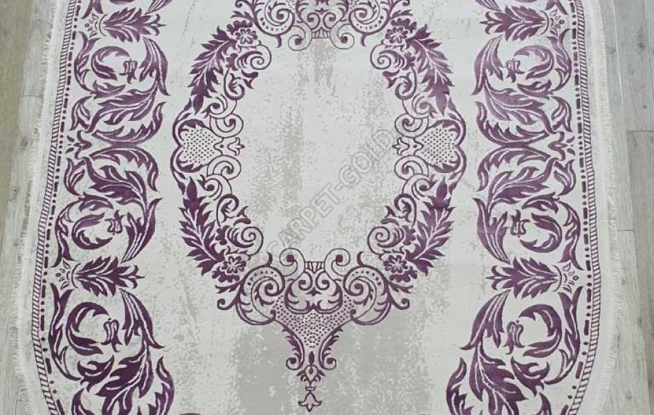 Турецкий ковер Amatis Lux 36567A OVAL LILA / LILA
