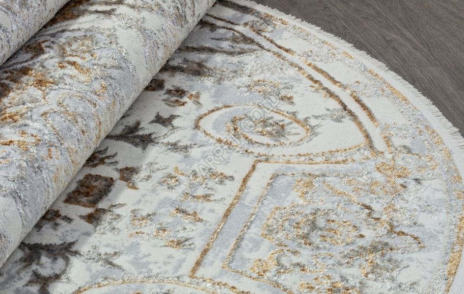 Ковер 00765A - GOLD FDY / CREAM HB - Овал - коллекция SAHARA