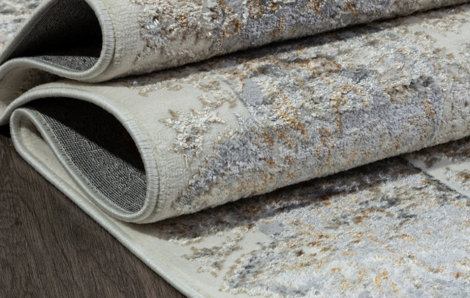 Ковер 06066A - GREY FDY / CREAM HB - Прямоугольник - коллекция SAHARA