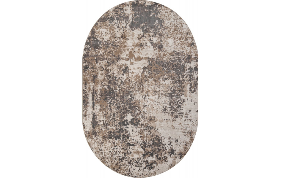 Ковер M028A - CREAM / GRAY - Овал - коллекция SIESTA