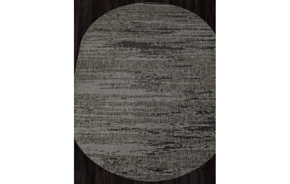 Ковер S143 - BLACK-GRAY - Овал - коллекция KAIR