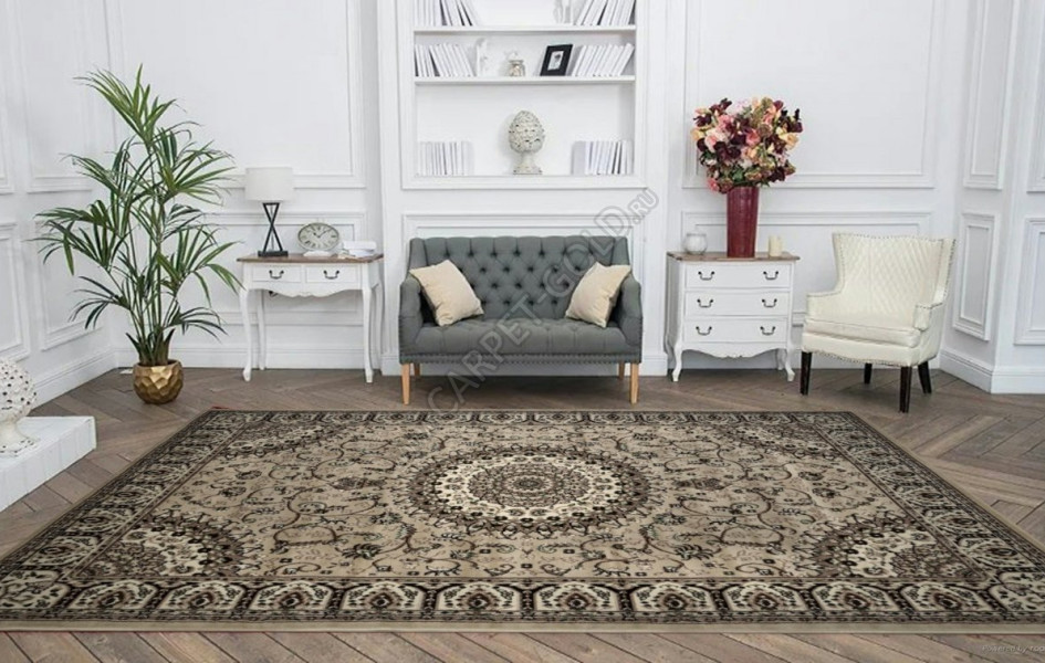 Ковер D409 - BEIGE - Прямоугольник - коллекция GAVANA
