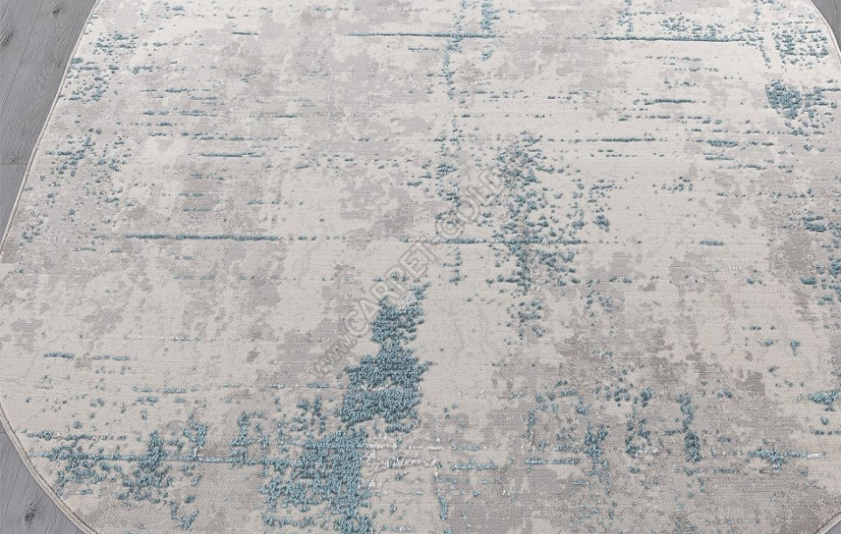 Ковер F169 - CREAM-D.BLUE - Овал - коллекция LIMAN