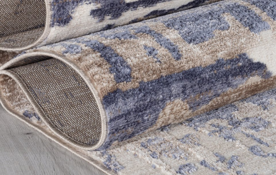 Ковер O1121 - 730 BEIGE / BLUE - Прямоугольник - коллекция SAMIRA