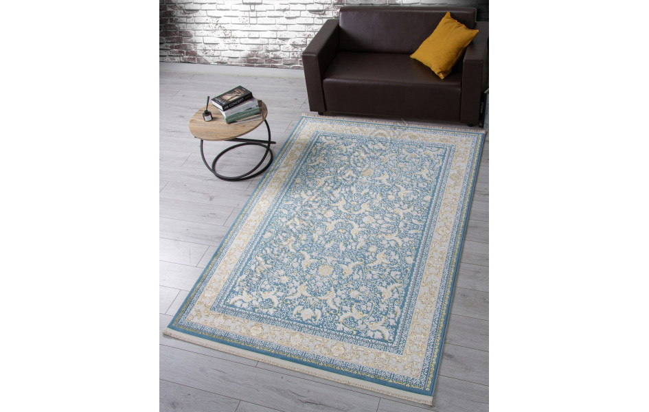 Ковер M101B - BLUE / BLUE - Прямоугольник - коллекция ZARINA