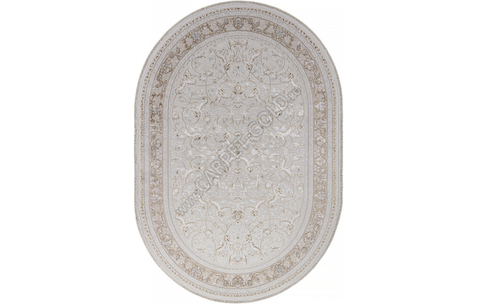 Ковер M101B - CREAM / CREAM - Овал - коллекция ZARINA